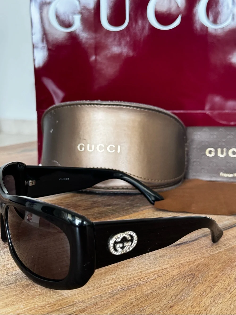 Gucci GG Rhinestone Sunglasses